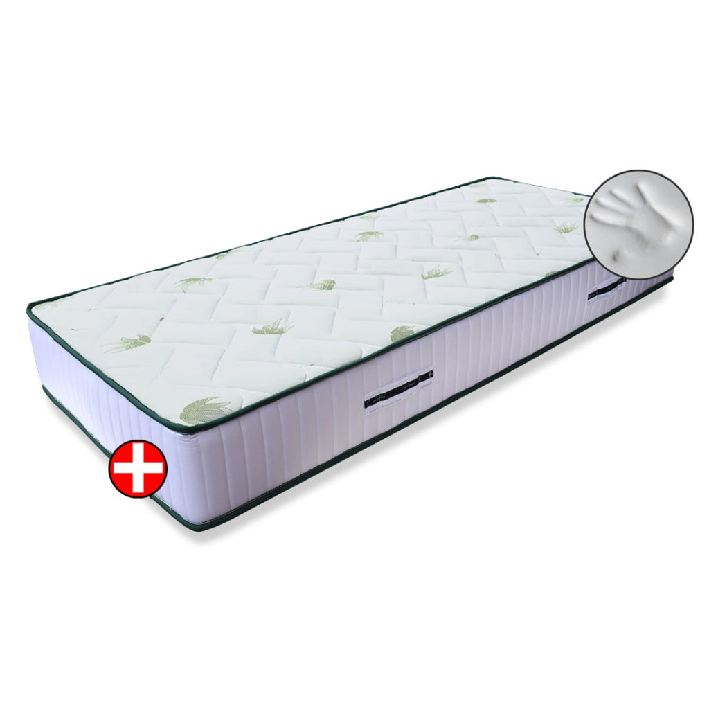 Materasso Memory foam singolo 90x190 cm, materasso DETRAIBILE anatomico, Interno semirigido ANALLERGICO in poliuretano e avvolgente memory, LISA H17cm, 