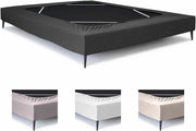 Opluccio di Boxspring - Copertura di Opluccio - Decorazione della Stanza da Letto - Materia Jersey molto Elastica - 160x200cm - Grigio