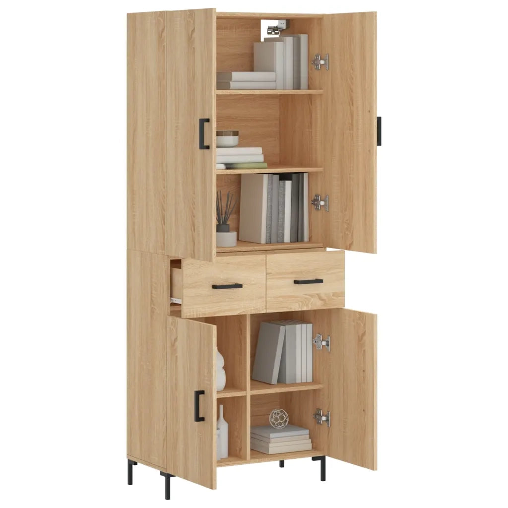 Credenza Rovere Sonoma 69,5x34x180 cm in Legno Multistrato 3198148