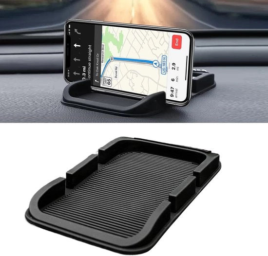 Matte antiscivolo auto, 3 in 1 matrice antiscivolo auto, spazio di stoccaggio per il cruscotto, matrice antiscivolo auto in silicone, per accessori auto, occhiali, smartphone