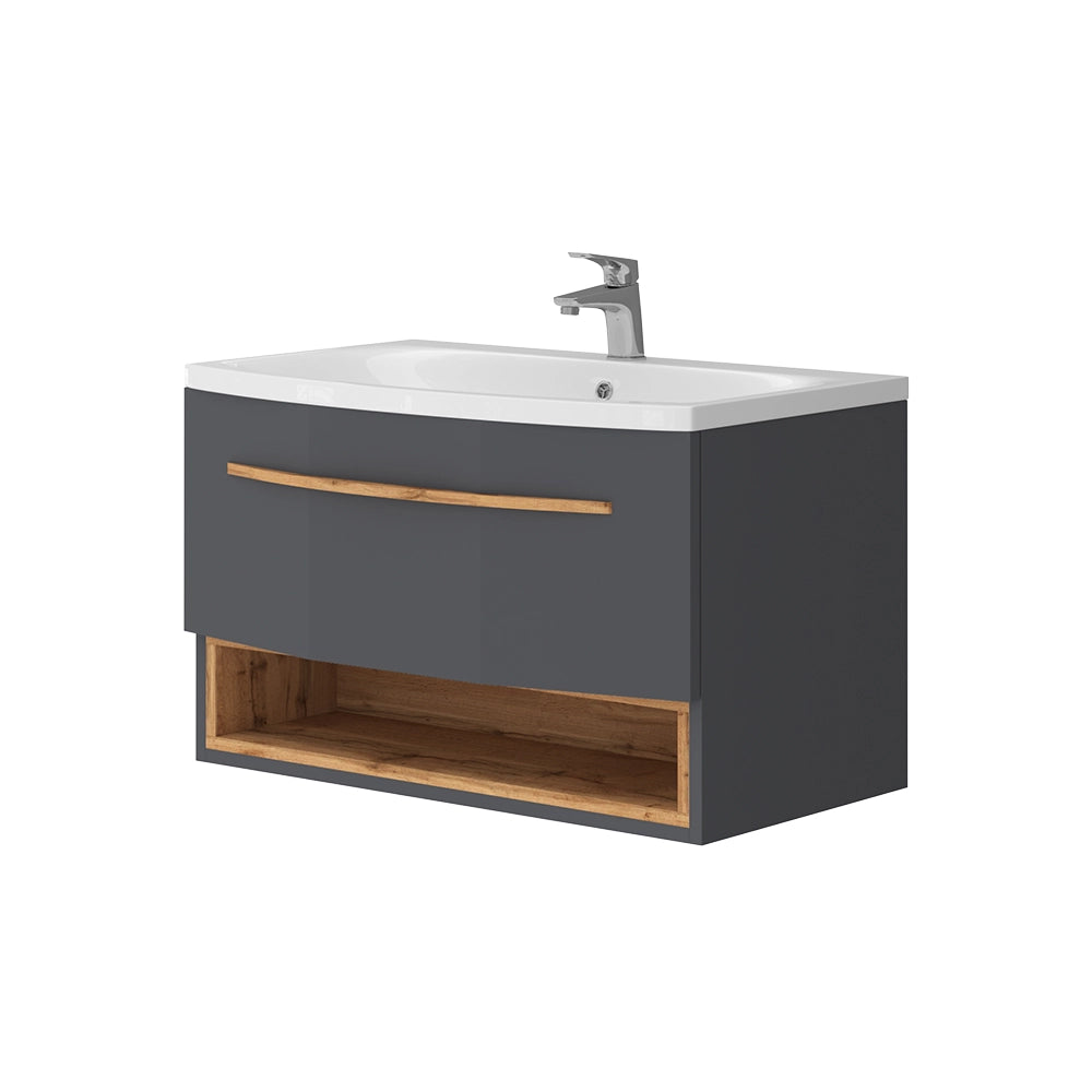 Vicco Set mobili da bagno Antracite 2 parti