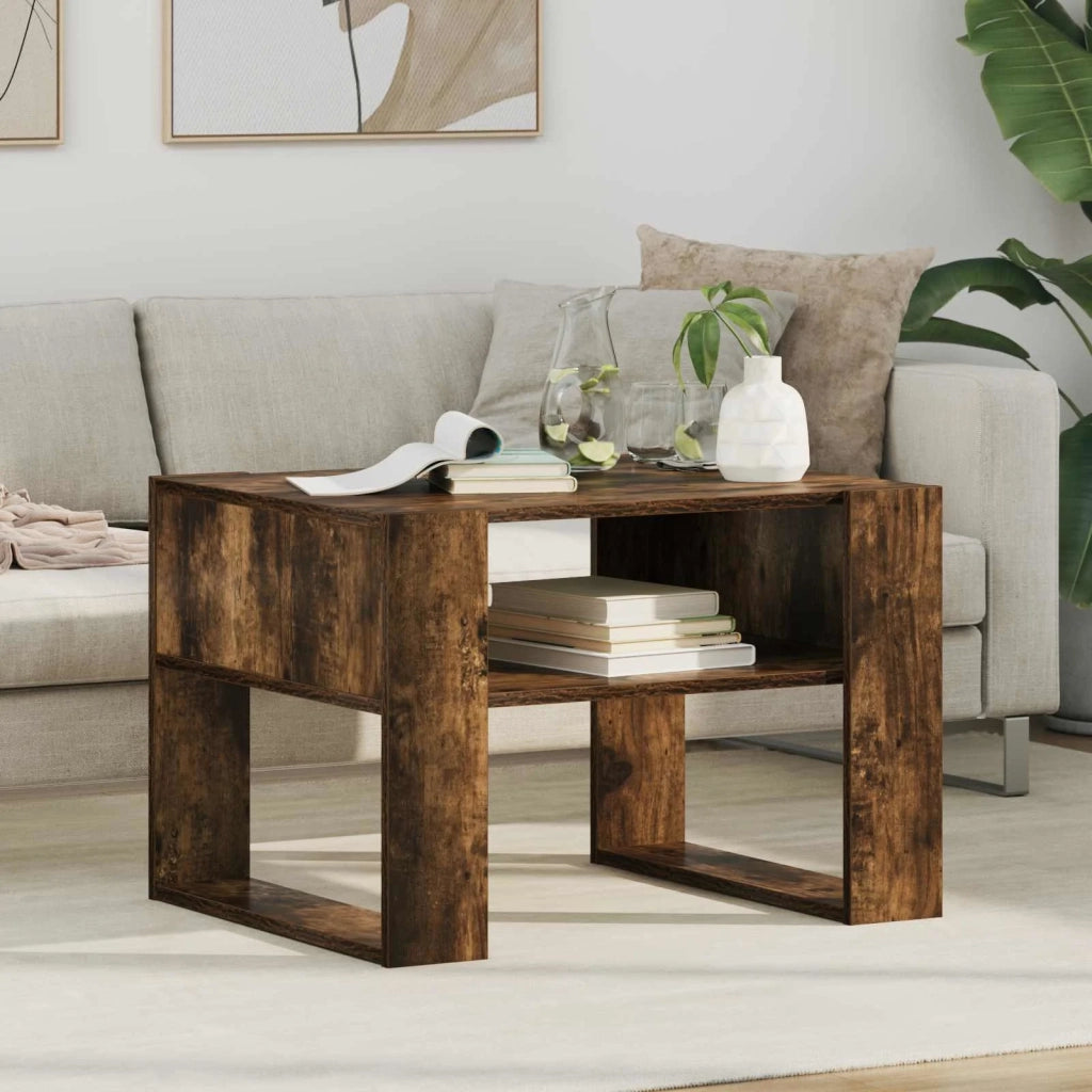Tavolino da salotto | Tavolino da caff¨¨ | Tavolino da Soggiorno Rovere fum¨¦ 66 x 53 x 45 cm