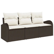 Set Divano da Giardino | Set Salotto da Giardino Marrone polyrattan