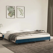 Giroletto senza Materasso Blu Scuro 200x200 cm in Velluto 346998