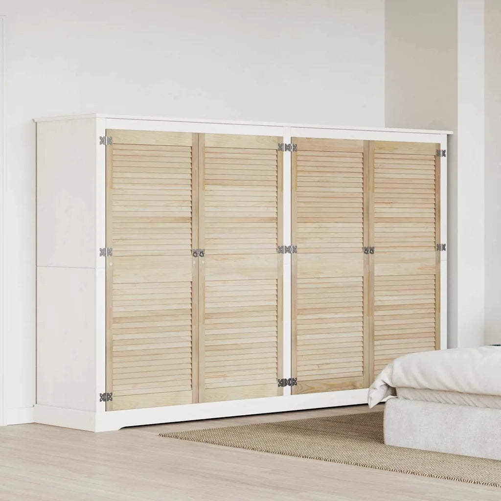 vidaXL Porte per Armadi con porta 4 pcs Marrone 140.5 x 59.5 x 2.1 cm