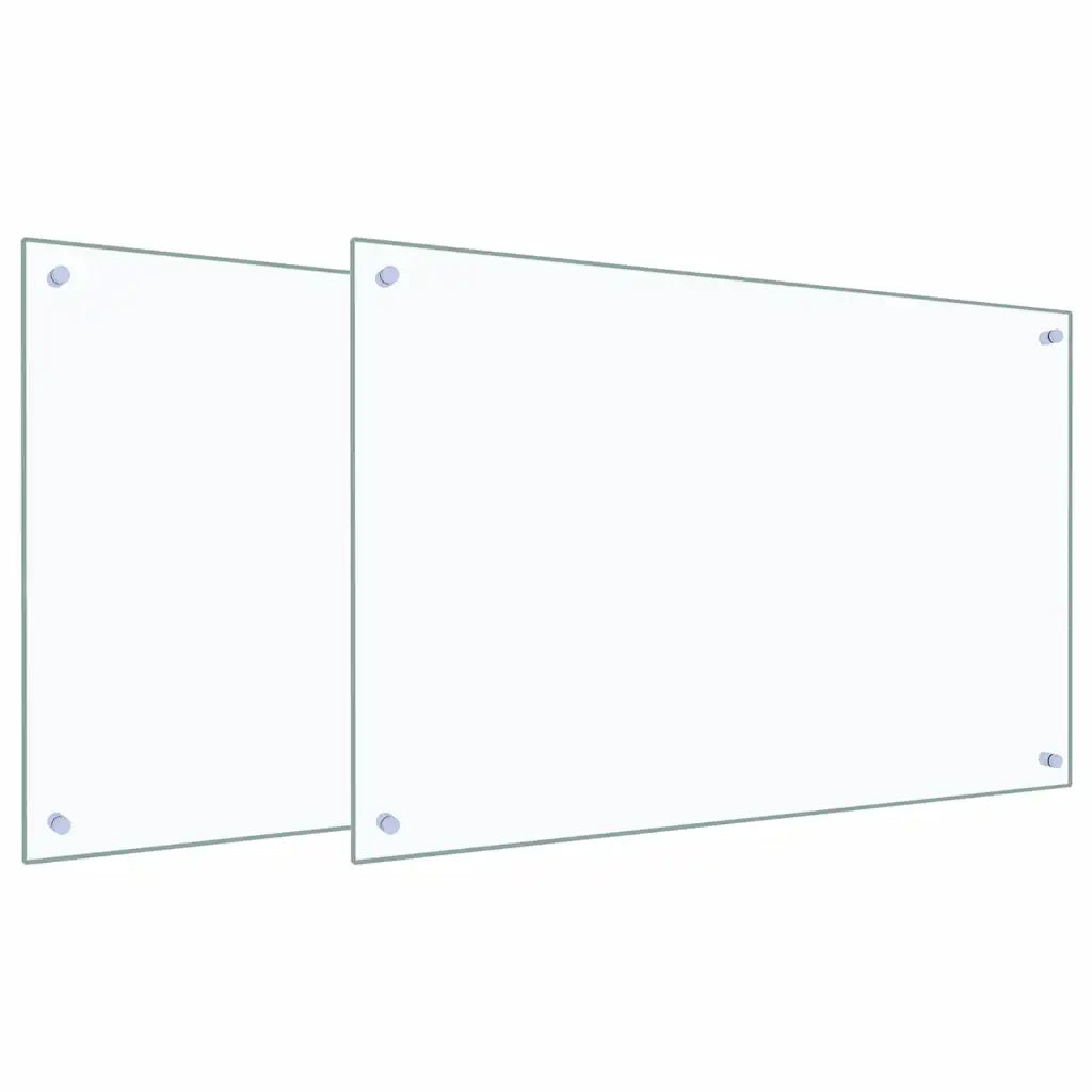 Schienale da cucina 2 pz Trasparente 90 x 60 cm CFW9626788
