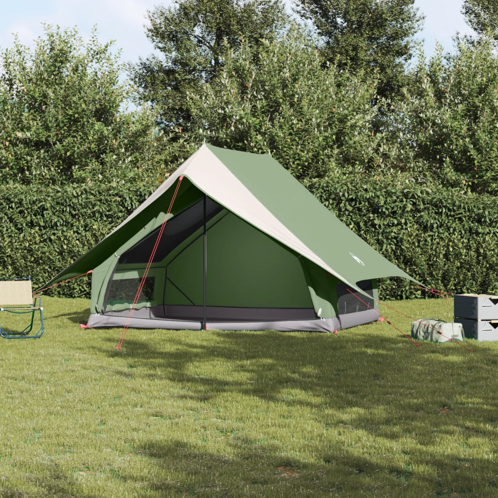 Tenda da Campeggio A-Frame 5 Persone Verde Impermeabile