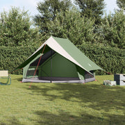 Tenda da Campeggio A-Frame 5 Persone Verde Impermeabile