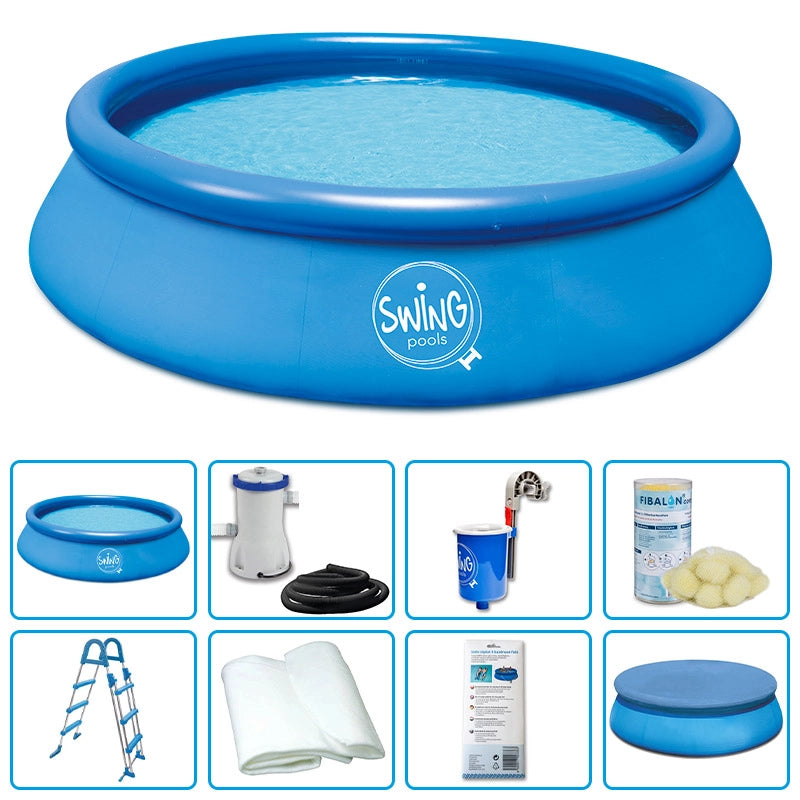 Piscina Fuori Terra Gonfiabile Swing Quick  2,44 X H.0,76 M - Kit Pro