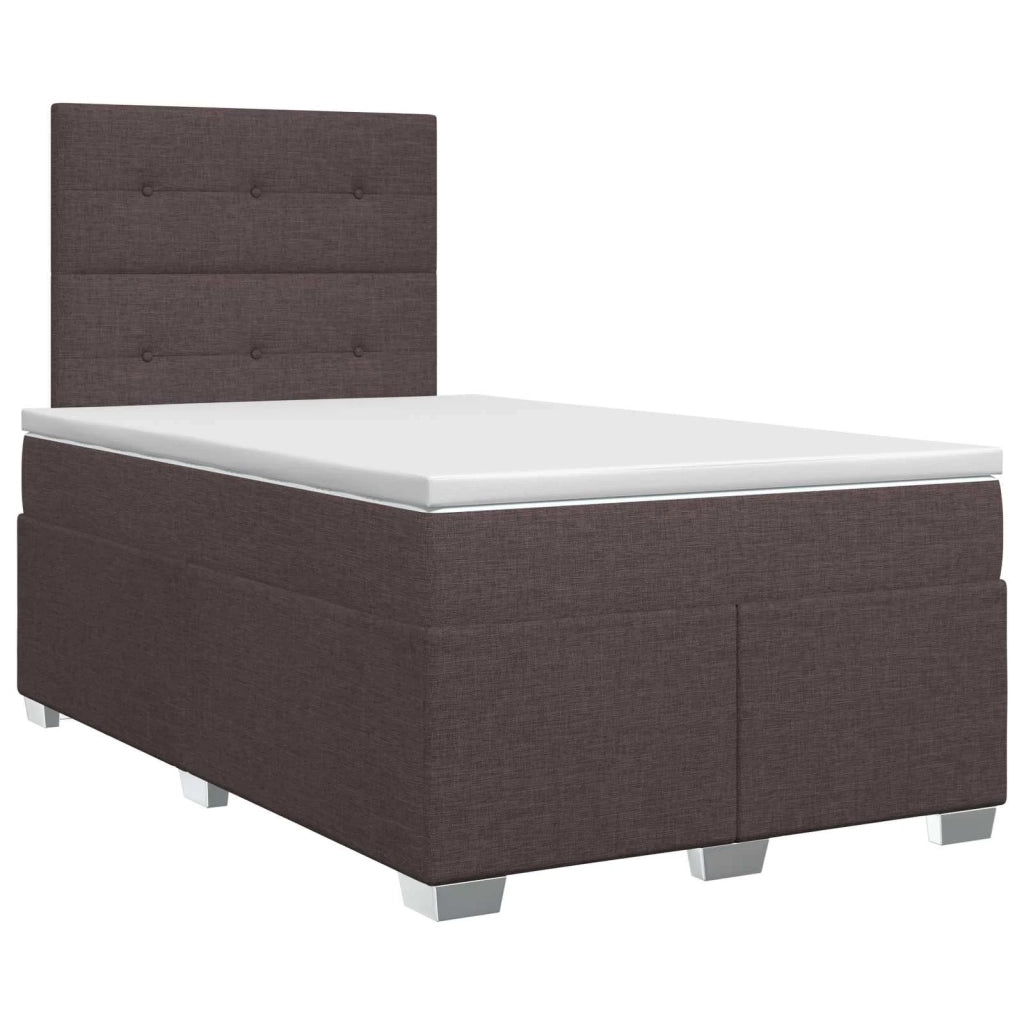 Letto box spring con materasso Marrone Scuro 120 x 200 cm 3453384
