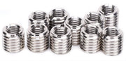 Set di attrezzi per la regolazione delle viti - 10 pezzi - Mozzo di riparazione - Filo interno M8 x 1,25 - Filo esterno M12 x 1,75 - Acciaio inossidabile 303 - Lunghezza 12 mm
