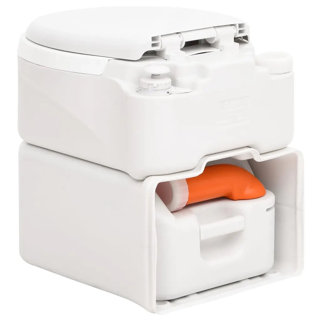 Toilette Integrata da Campeggio Bianca 24+17 L HDPE e PP 154411