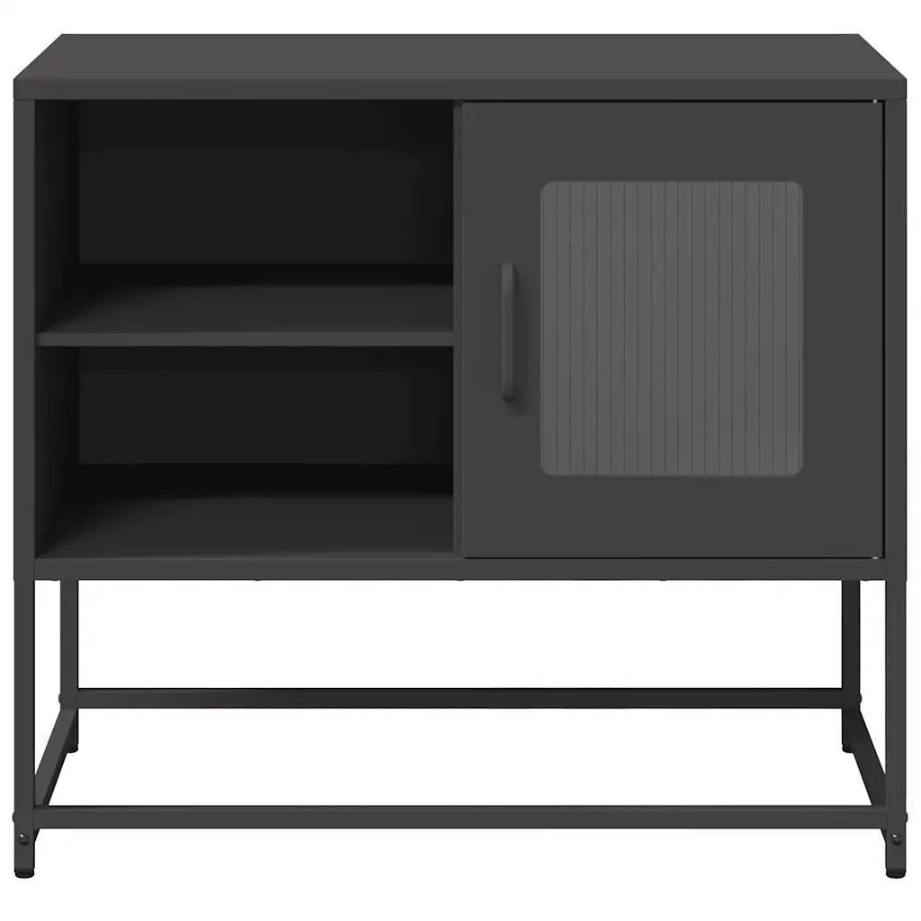 vidaXL Mobile TV Nero 68x39x60,5 cm in Acciaio