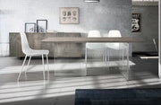 Tavolo fisso in rovere massello nodato finitura beton spessore 4 cm. misura l.160 p.90 h.75 (1667) - Mobili 2G
