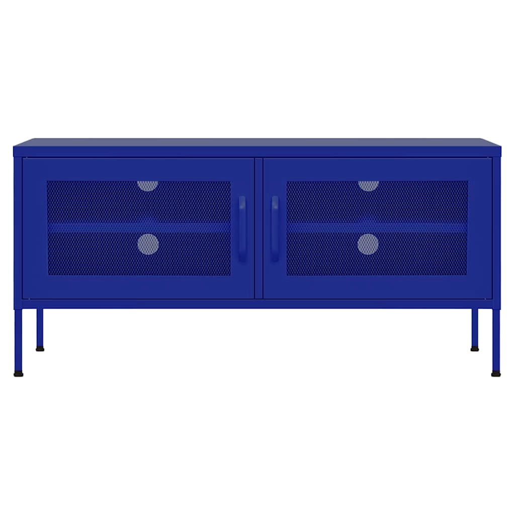 Mobile TV Blu Marino 105x35x50 cm in Acciaio