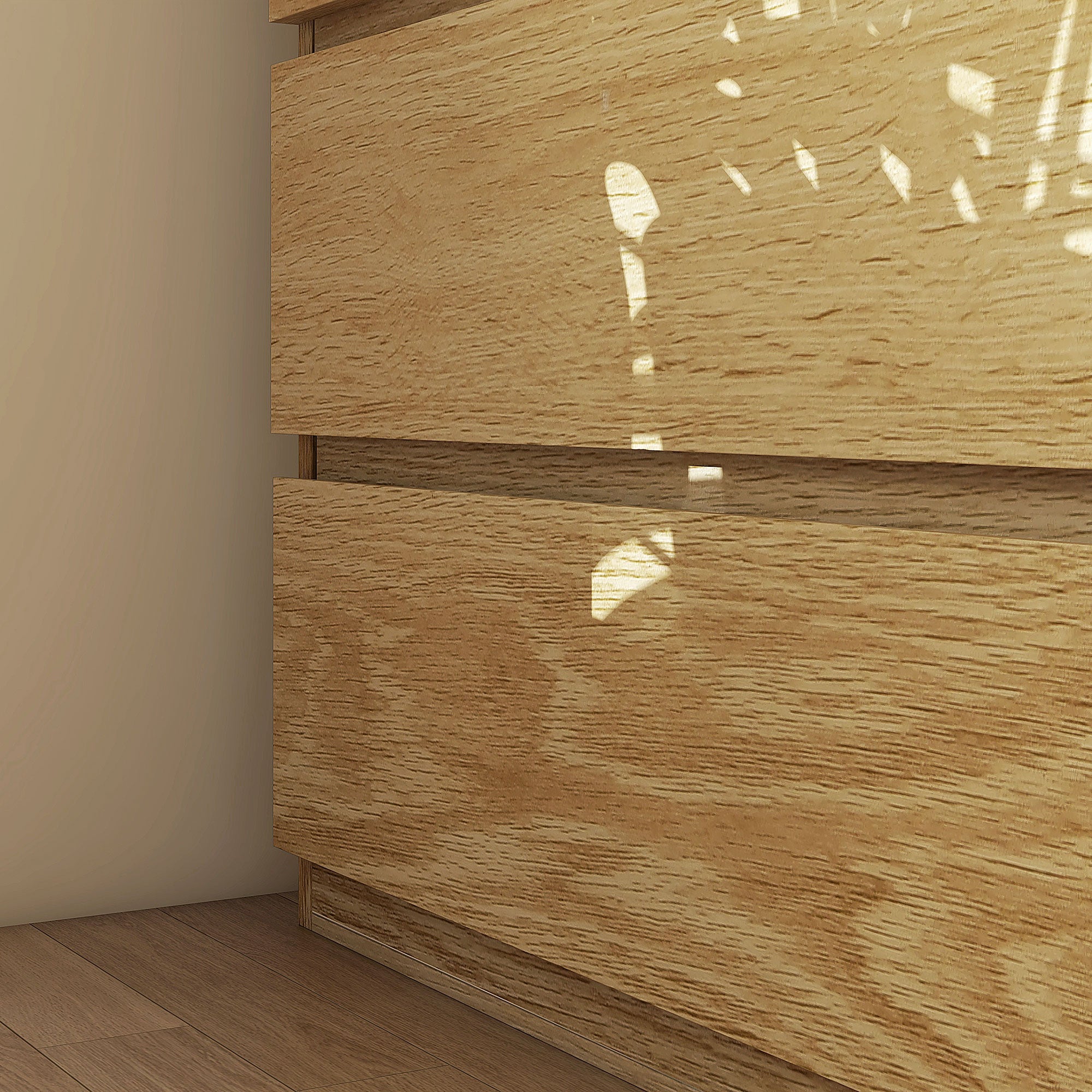 Mobile Libreria con 3 Ripiani e 3 Cassetti 60x35x180 cm in Legno Rovere