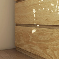 Mobile Libreria con 3 Ripiani e 3 Cassetti 60x35x180 cm in Legno Rovere