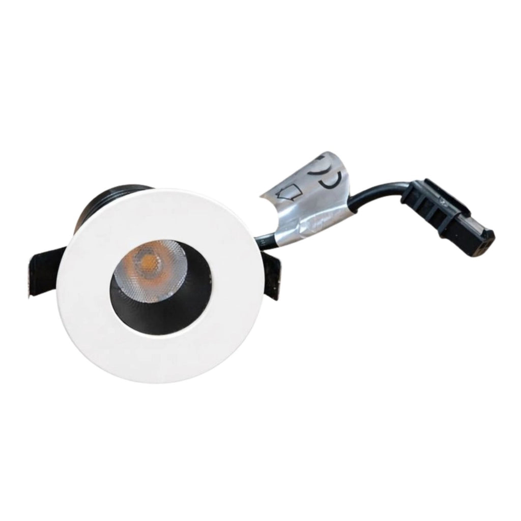 Mini Faretto Led Da Incasso Rotondo 3W 220V 3000K Φ35*H38mm Foro 30mm Carcassa Nera Sostituibile Angolo 15° CRI≥80 UGR≤10 IP20