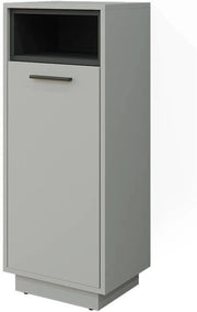 Mobiletto bagno Beatrice, Grigio, 38 x 93 cm, per la conservazione in bagno abbinabile alla serie Beatrice