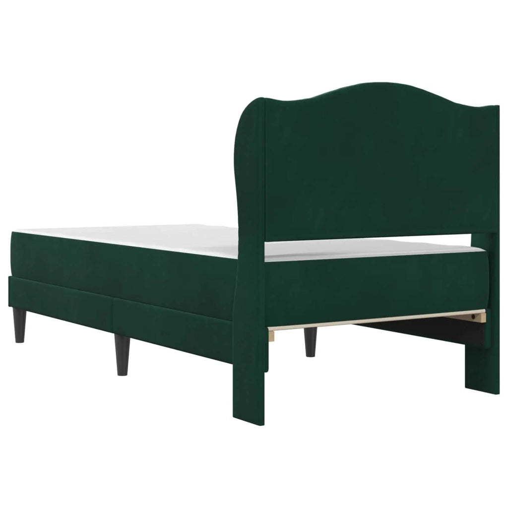 Struttura del letto-Giroletto Verde Scuro 100 x 200 cm Velluto 676774