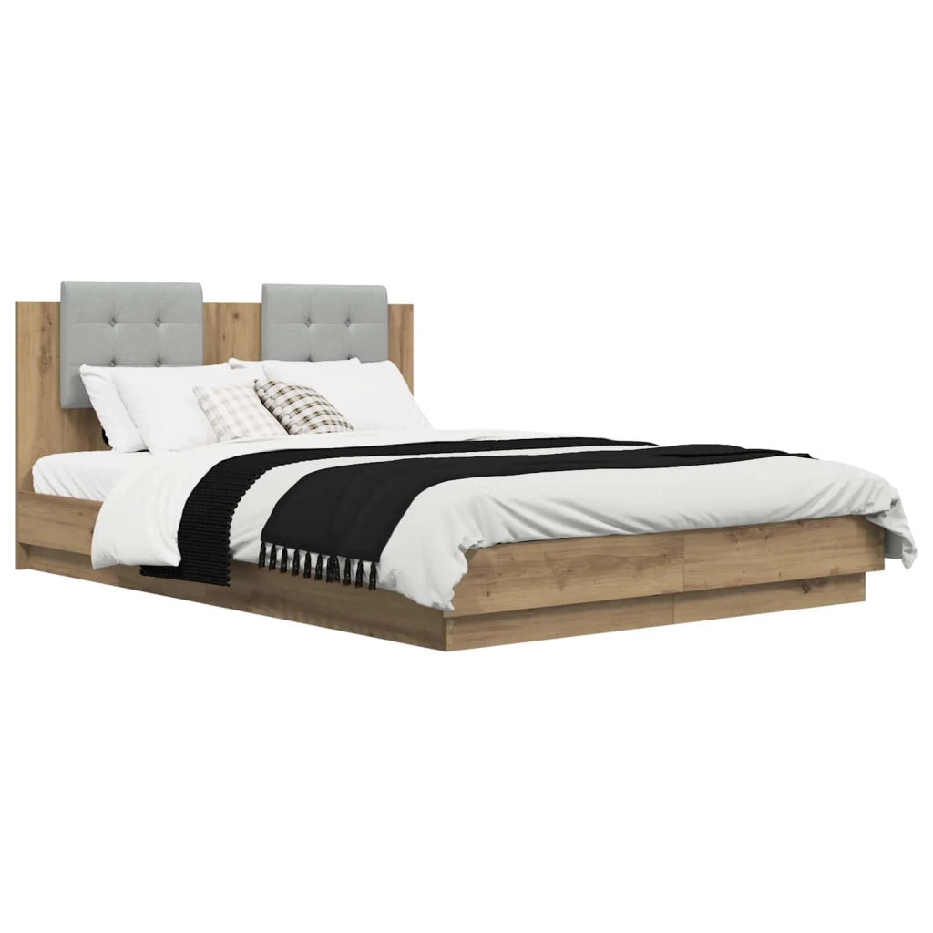 Struttura letto con testata Rovere artigianale 140 x 200 cm 3416344