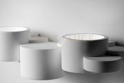 CHIO applique da Parete 3 Luci Up/Down in gesso bianco attacco GX53 41x15cm