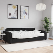 Divano Letto con Materasso-Sofa Letto-Daybed Nero 100x200 cm in Velluto 514928