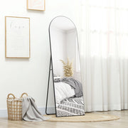 Specchio a figura intera ad arco nero 150 x 50 cm