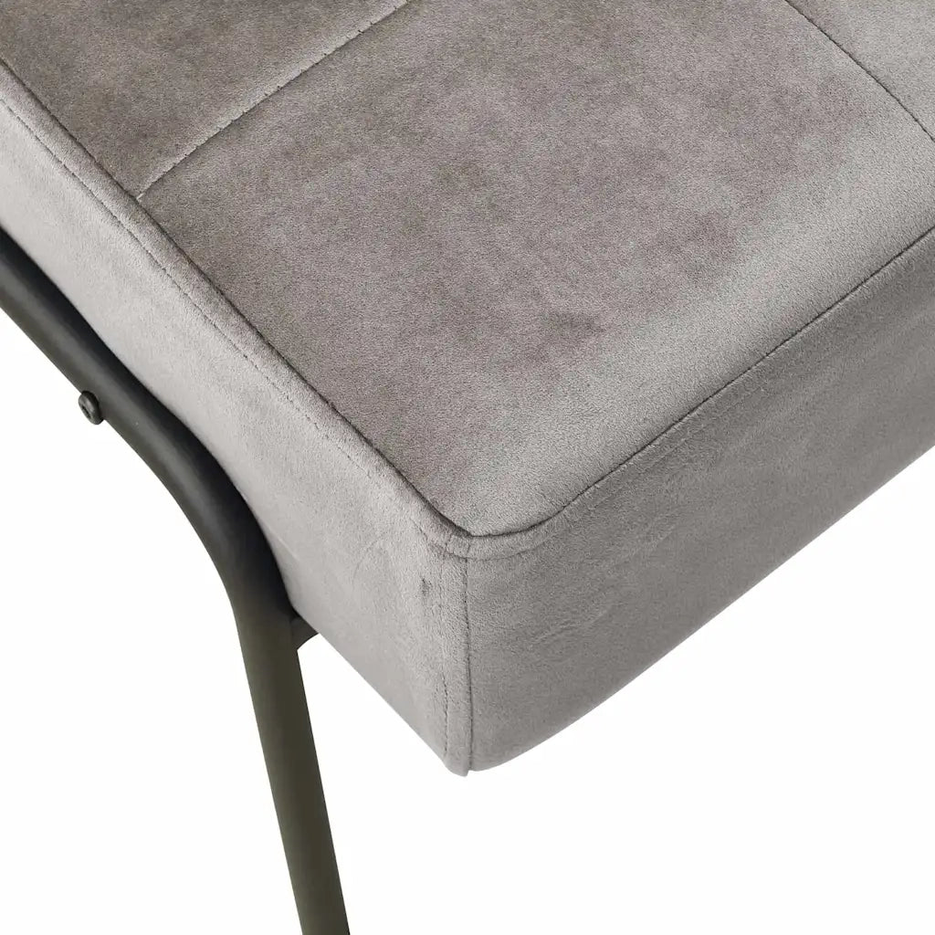 Poltrona Relax-Poltroncina 65x79x87 cm Grigio Chiaro in Velluto