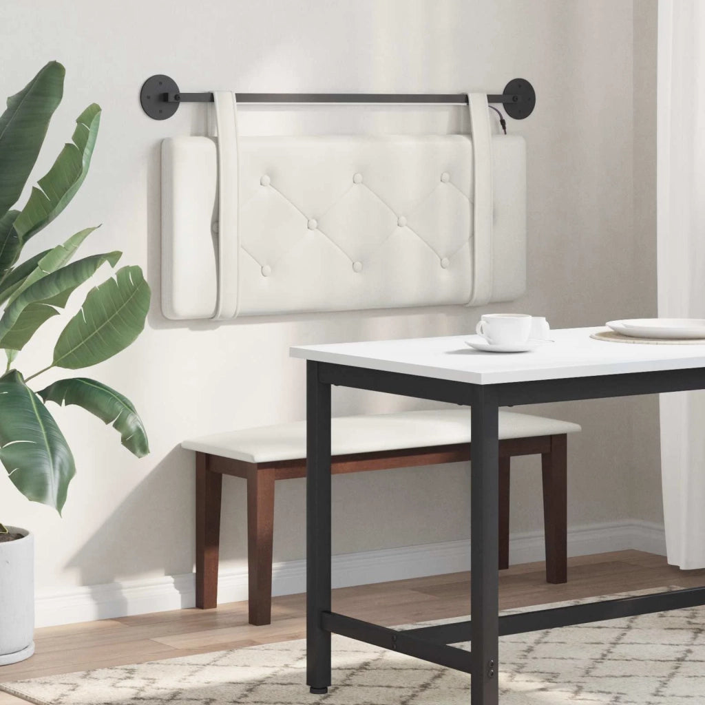 Testiera sospesa Con luce LED Bianco Similpelle