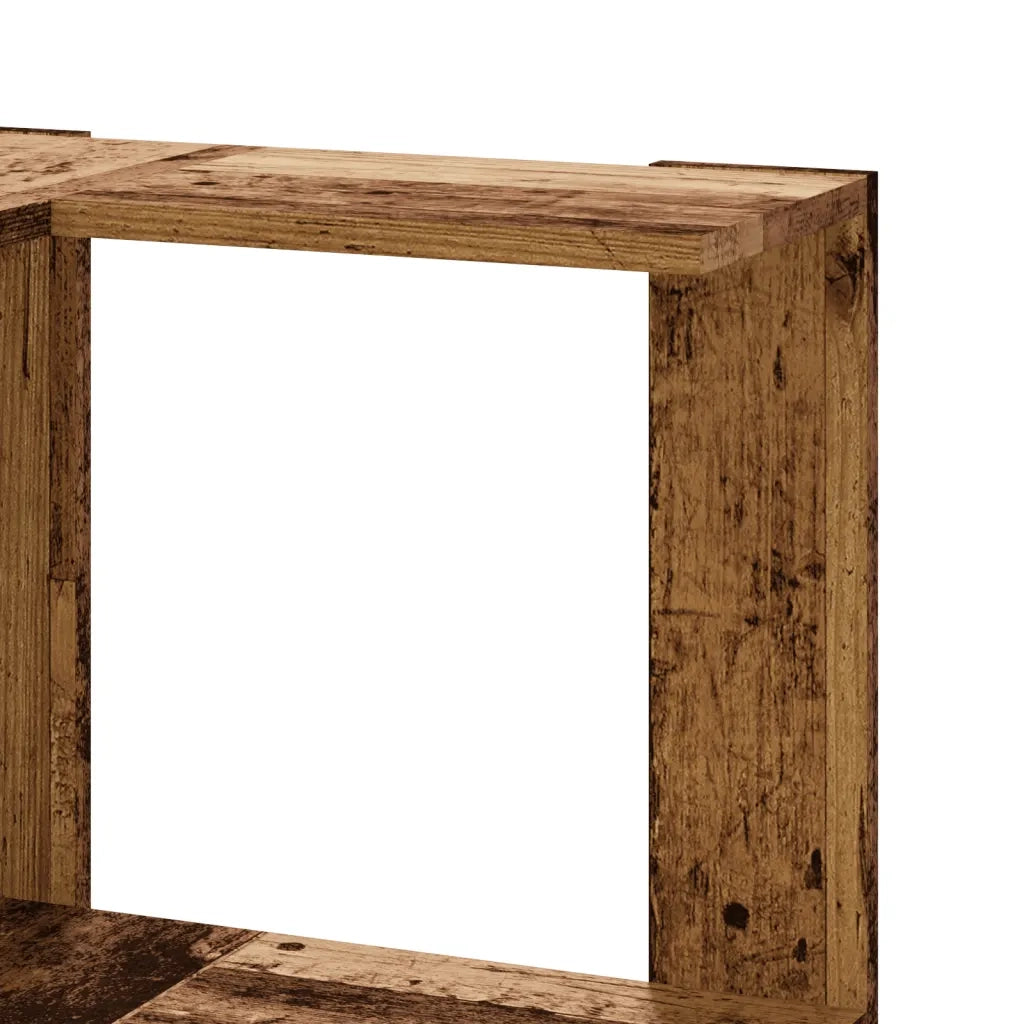 vidaXL Libreria Angolare 5Ripiani Legno Vecchio 50x50x179 cm Legno
