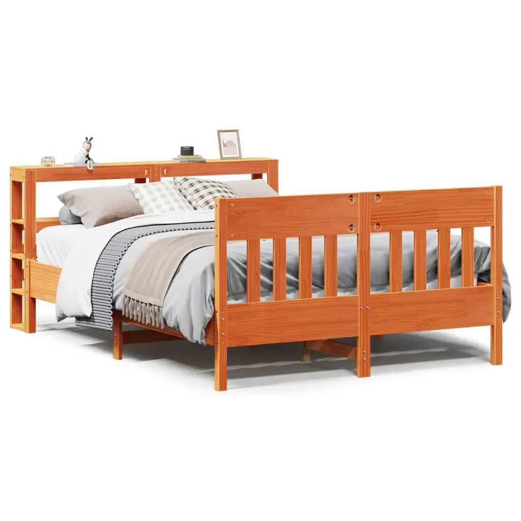 Letto senza Materasso Marrone Cera 160x200 cm in Legno di Pino 3306260