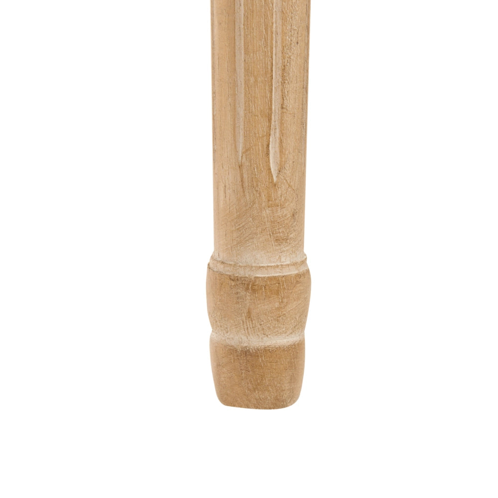 Set di 2 sedie da pranzo con struttura in legno e rivestimento in tessuto marrone chiaro e beige in stile country con intreccio viennese