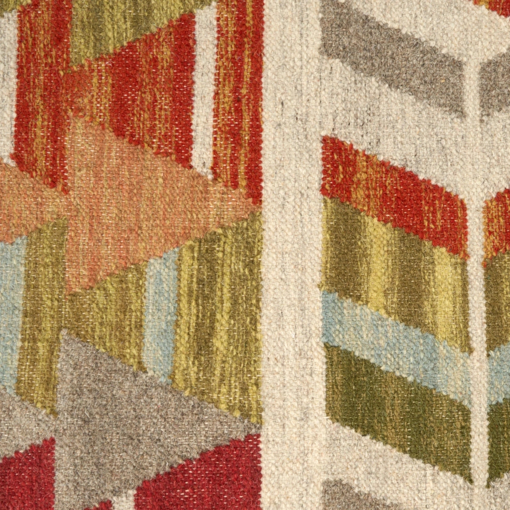 Tappeto kilim di lana multicolore fatto a mano 140 x 150 cm soggiorno camera da letto