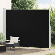 Tenda Laterale Retrattile per Patio-Tenda parasole per balcone 220x300 cm Nera