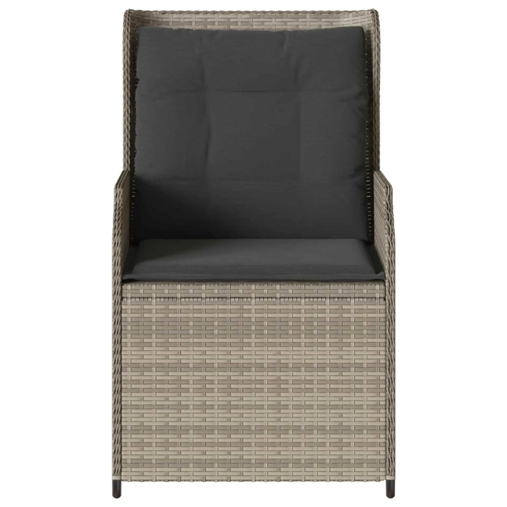 Panchina da giardino 2 pcs Grigio chiaro polyrattan 3394490
