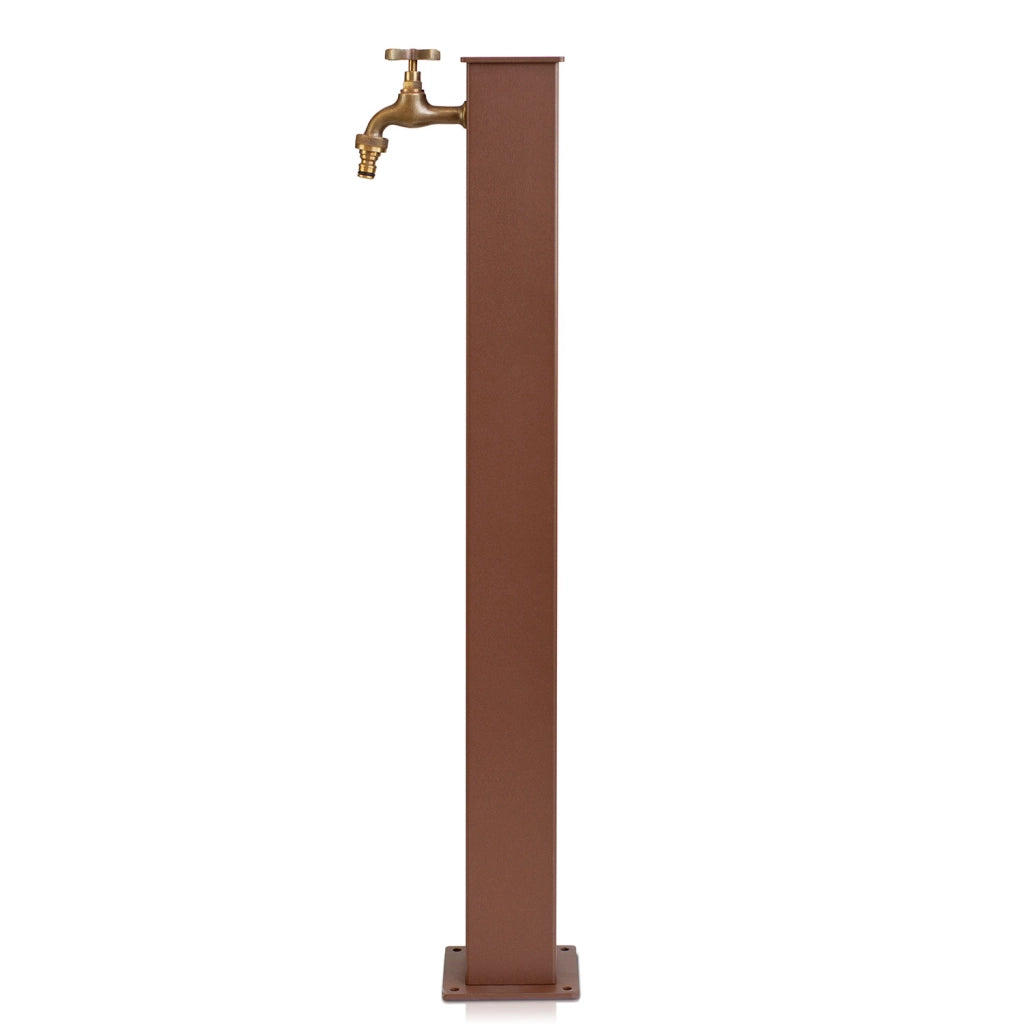 Fontana da Giardino 20x12x85 cm in Alluminio e Acciaio Wick Ruggine