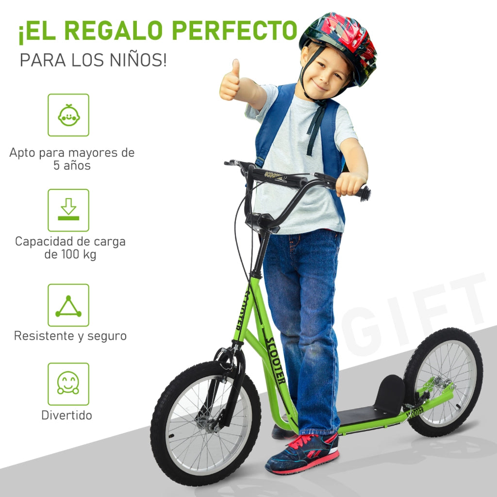 Pattinino Bambini Verde con 2 Ruote ¨C zephmum ¨C 139x58x90-96 cm