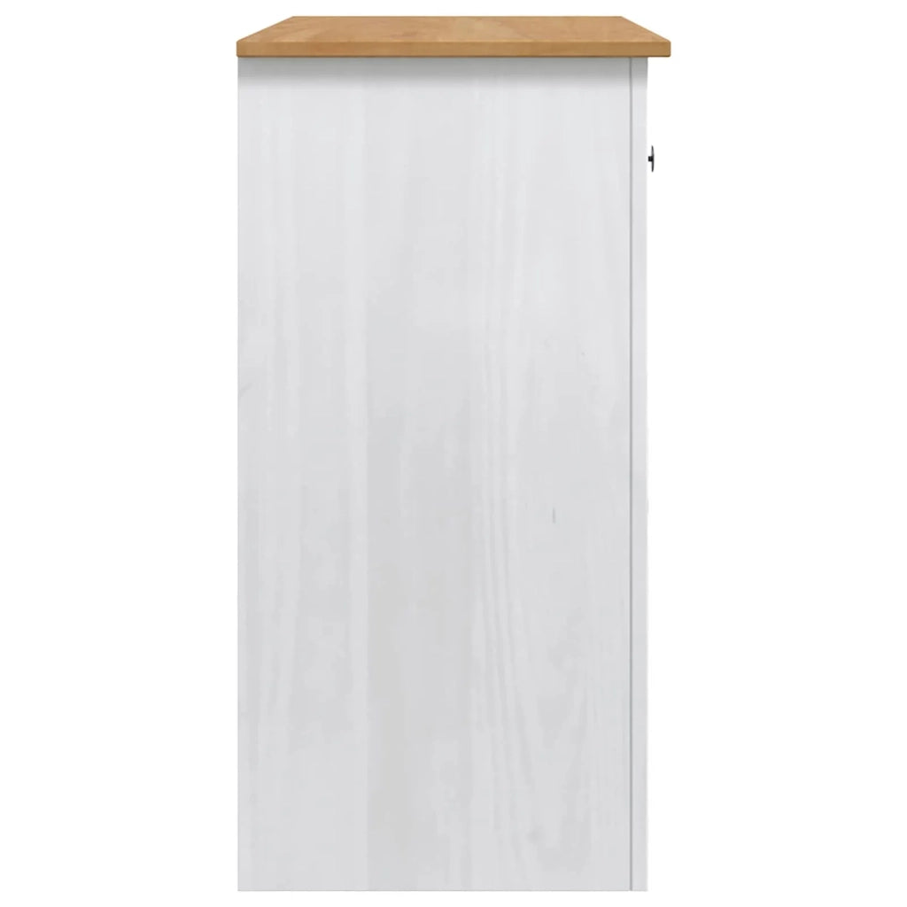 VidaXL Madia per Microonde PANAMA Bianco e Cera di Miele Pino Massello 42033389