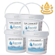 KIT MULTIAZIONE per mantenimento acqua piscina Volume piscina: Da 55 a 100 m³