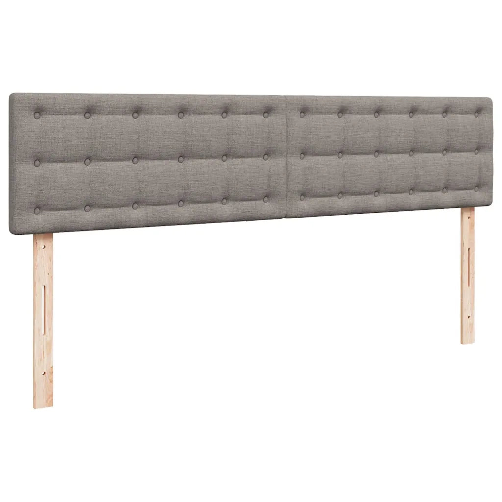Struttura Letto Pouf con Materassi Tortora 200x200 cm Tessuto