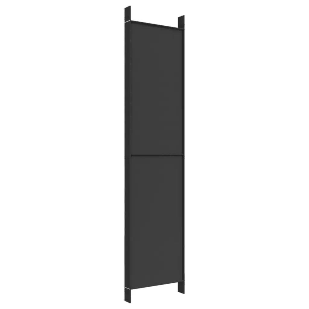 Divisorio a 6 Pannelli Nero 300x220 cm in Tessuto 350209