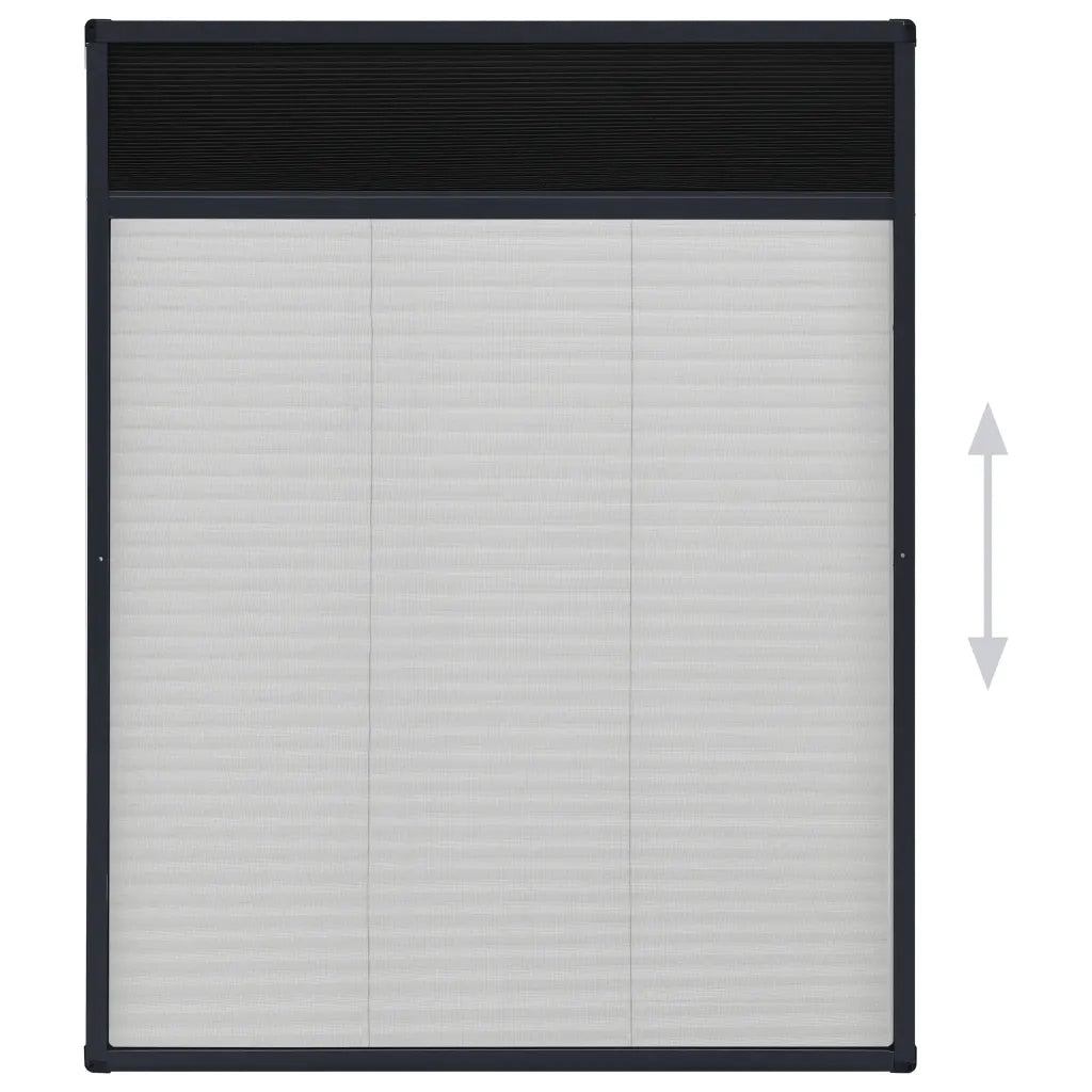 Zanzariera Plissettata Finestre Alluminio Antracite 60x80 cm 148663