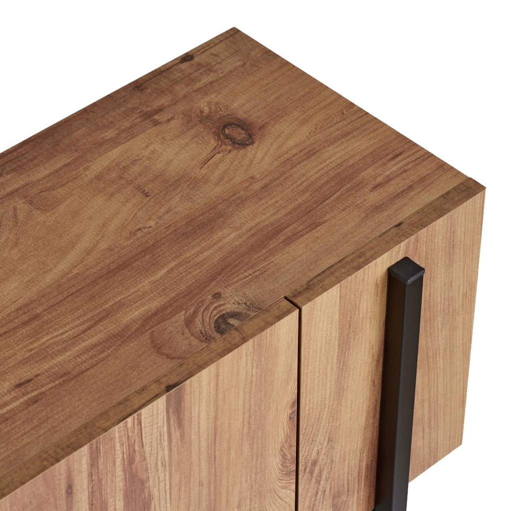 Supporto TV in legno "Nexus" - 180 x 30 x 45 cm - Pino Atlantico / Nero