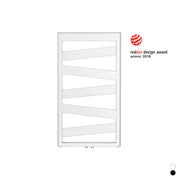 Termoarredo Zehnder Ribbon nero opaco 97x50 cm