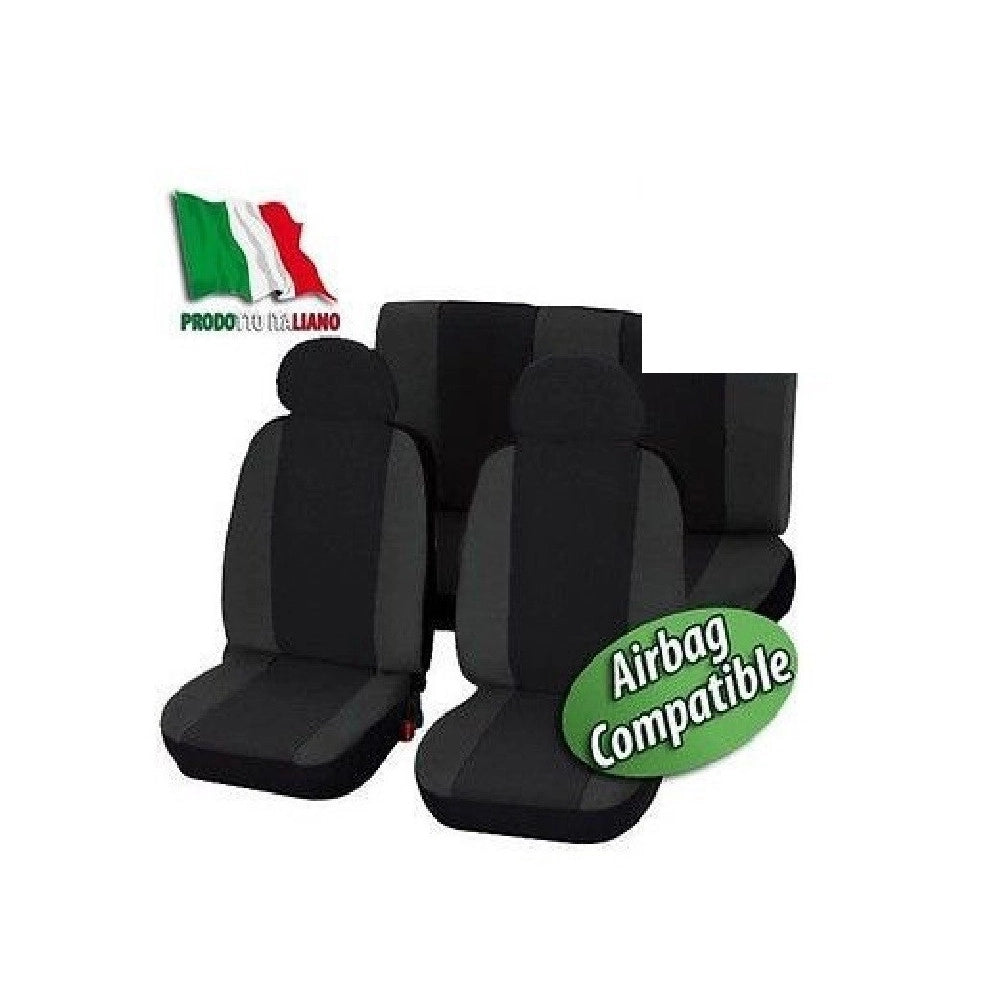 Trade Shop - Coprisedili Fodere Universali Per Auto Piccole E Medie In Cotone Bicolore Airbag -
