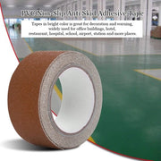 Nastro antiscivolo in PVC per scalini e pavimento (5m x 5cm, marrone)