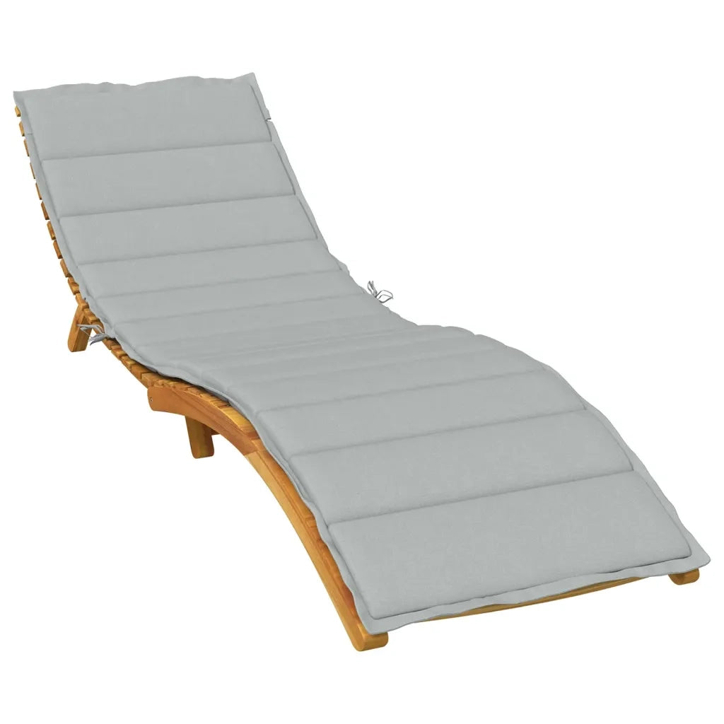 Cuscino per Lettino Prendisole Grigio Chiaro MÃ©lange 200x60x4cm