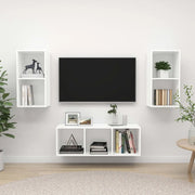 Set Mobile TV 3 pz Bianco in Truciolato 3079736
