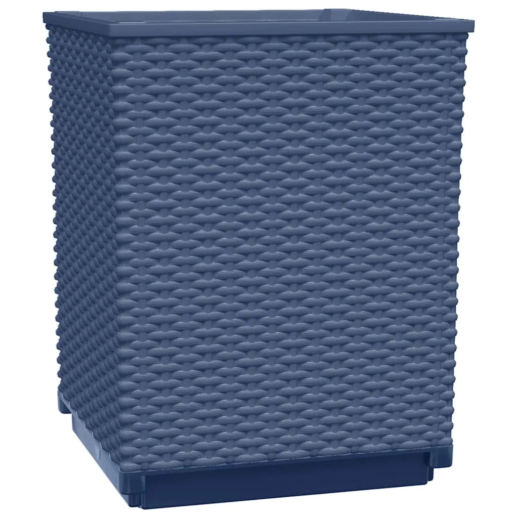 Fioriere 4 pz Grigio Blu 30x30x37 cm in Polipropilene 364185